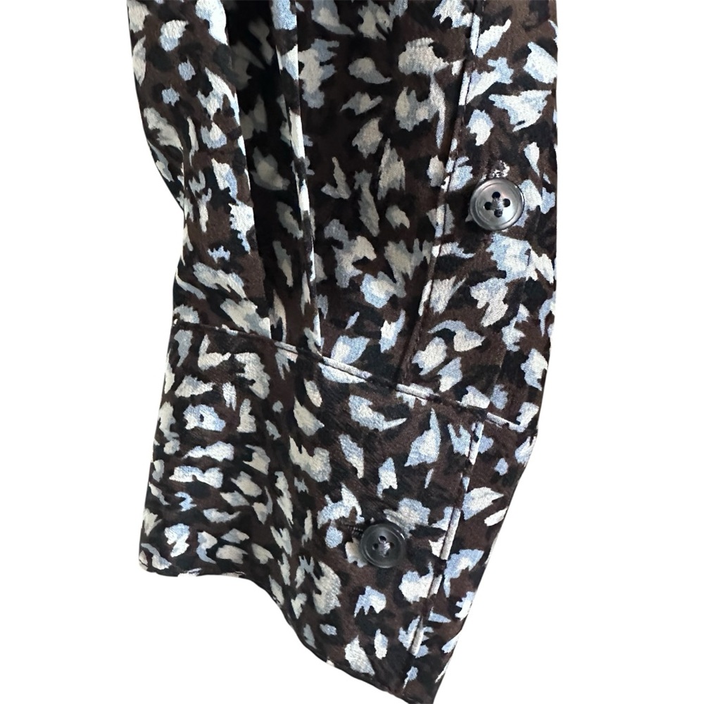 CLUB MONACO Printed 100% Silk Mini Dress with Slip Sz M - Picture 8 of 15
